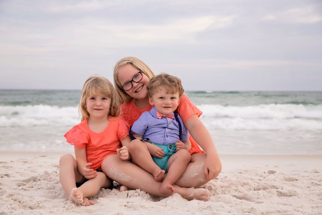 family photoshoot kids beach