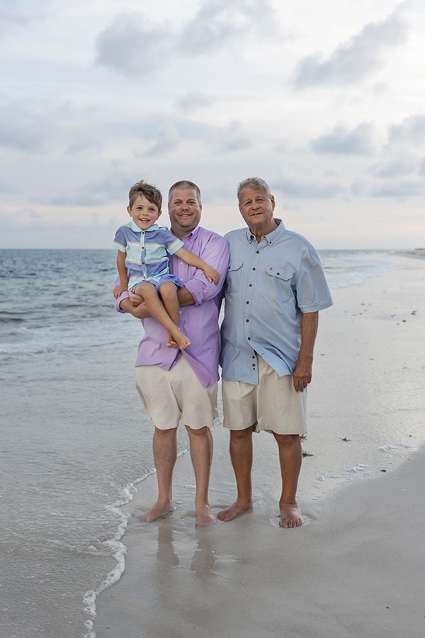 family photoshoot on the beach in navarre